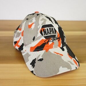 NAPA Racing Strapback‎ Hat Cap Orange Grey Camo Adjustable